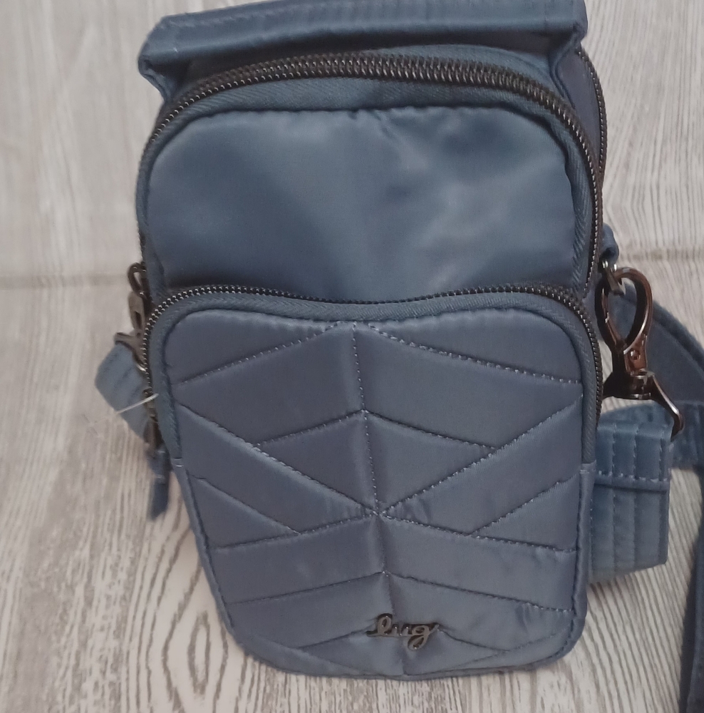 Lug Quilted Blue Belt Bag